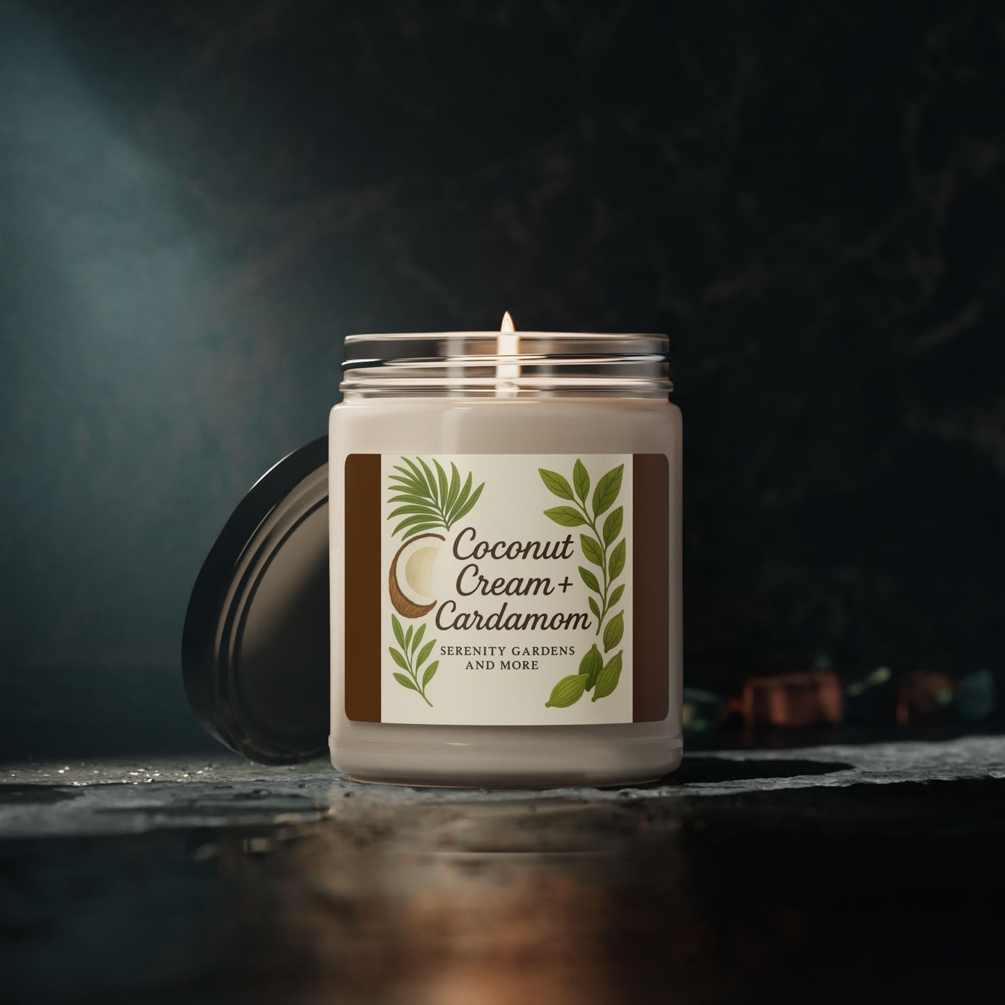 Coconut Cream + Cardamom Soy Candle | Relaxing Aromatherapy, Home Decor, Gift for Her, Eco-Friendly, Self-Care Treat