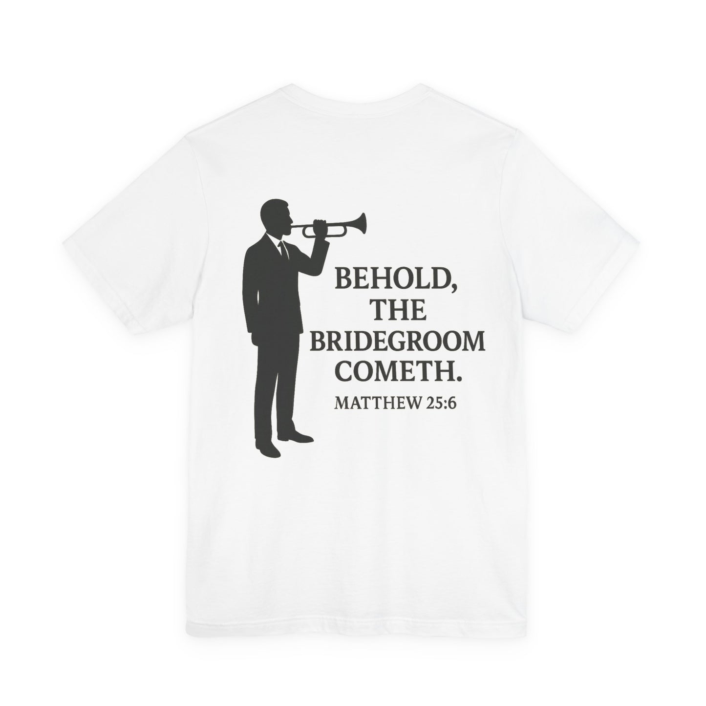 Bridegroom Announcement Tee, Unisex Christian T-Shirt, Wedding Gift, Scripture Tee, Church Apparel, Faith-Based Clothing