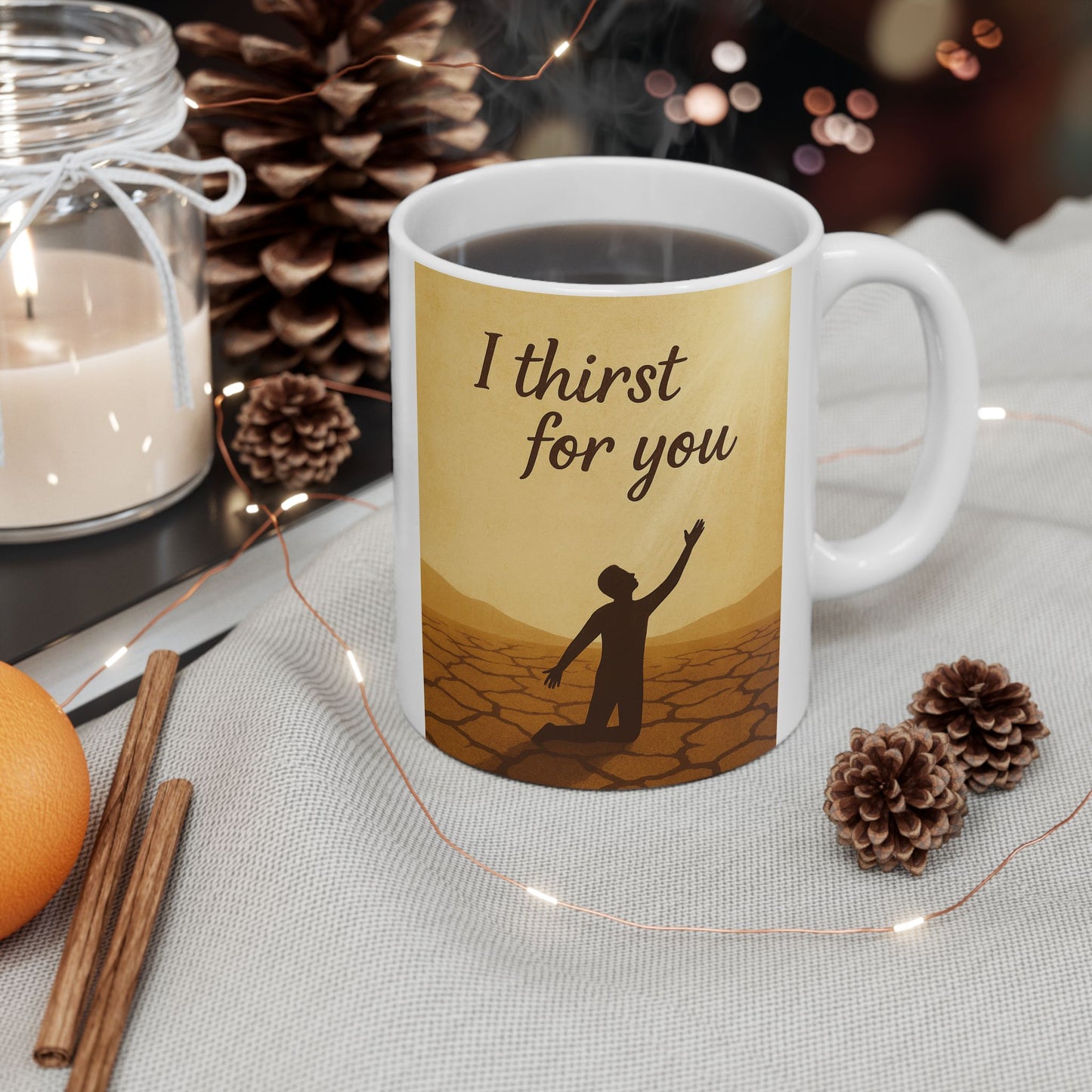 Inspirational Ceramic Mug with Uplifting Quote, Perfect Gift for Coffee Lovers, Encouragement Mug, Home Decor, Faith-Centered Gift