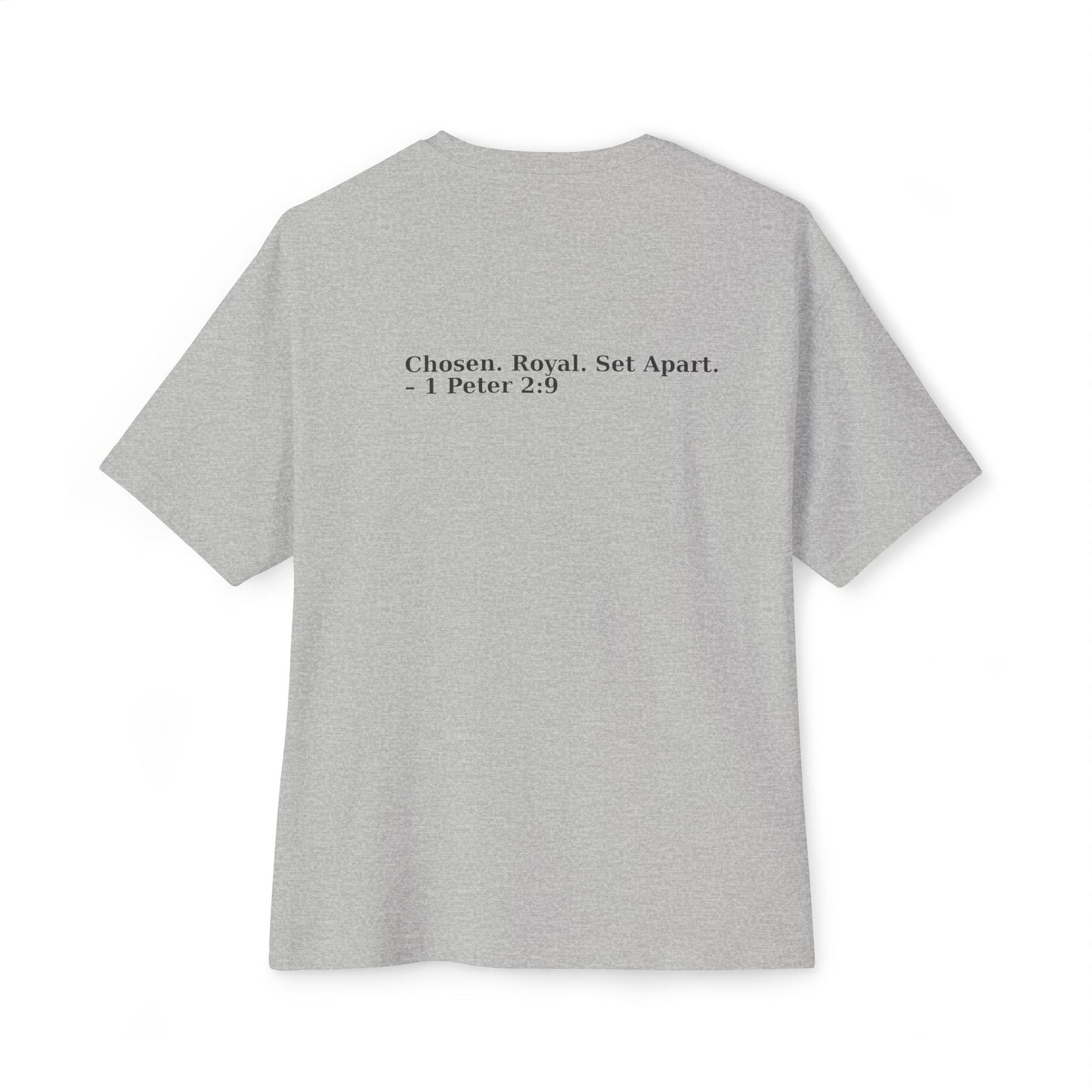 Crowned with Purpose Unisex Oversized Boxy Tee, Comfortable Everyday Wear, Inspirational Gift, Casual Layering Top, Relaxed Fit T-Shirt