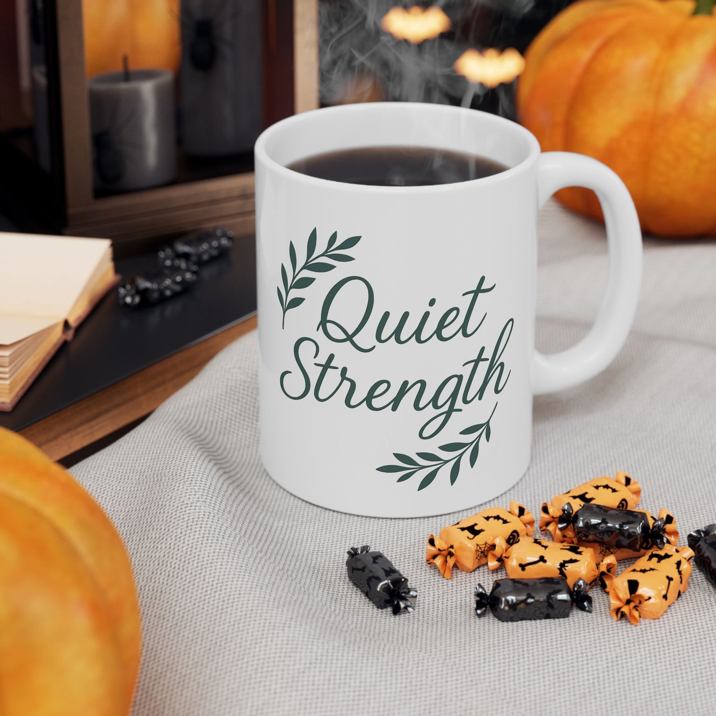 Motivational Ceramic Mug | Inspirational Coffee Cup, Perfect Gift for Friends, Strength Quote, Self-Care, Home Office Decor