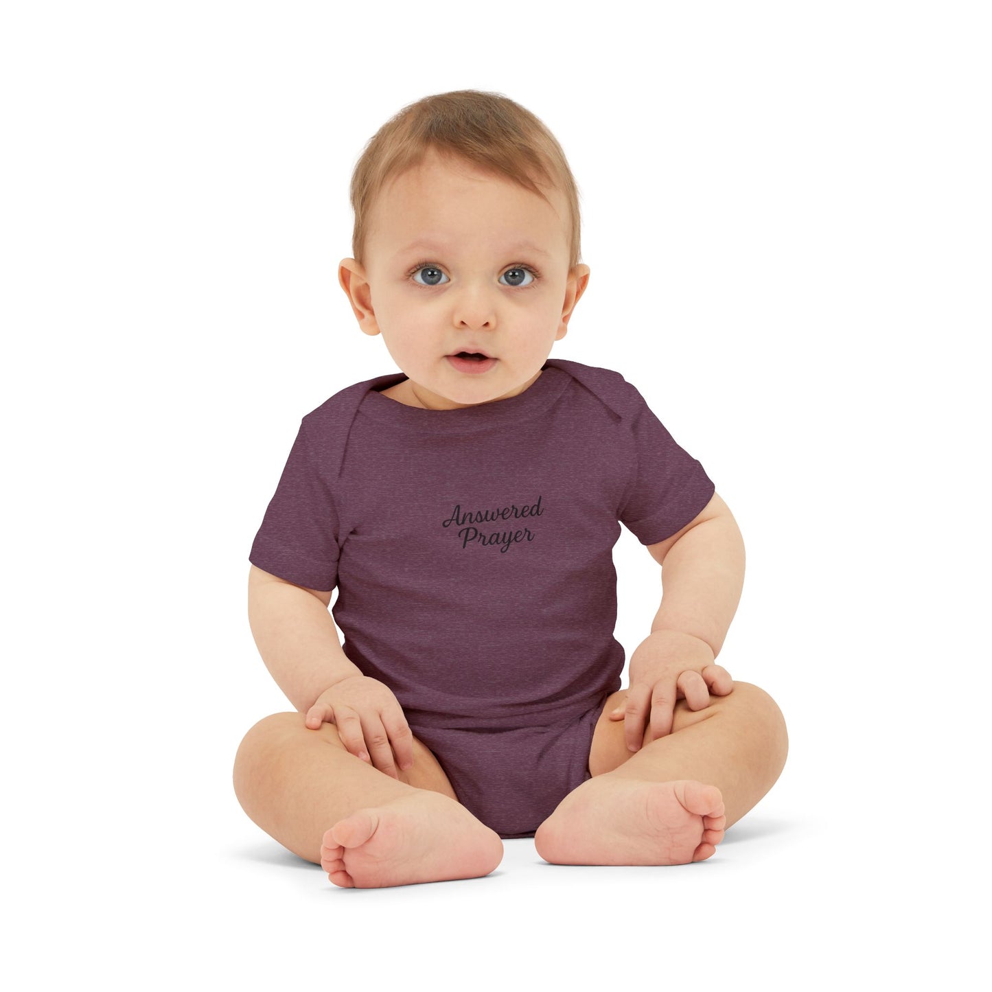 Answered Prayer Infant Jersey One Piece, Baby Bodysuit, Newborn Gift, Christian Baby Outfit, Baby Shower Gift, Toddler Clothing
