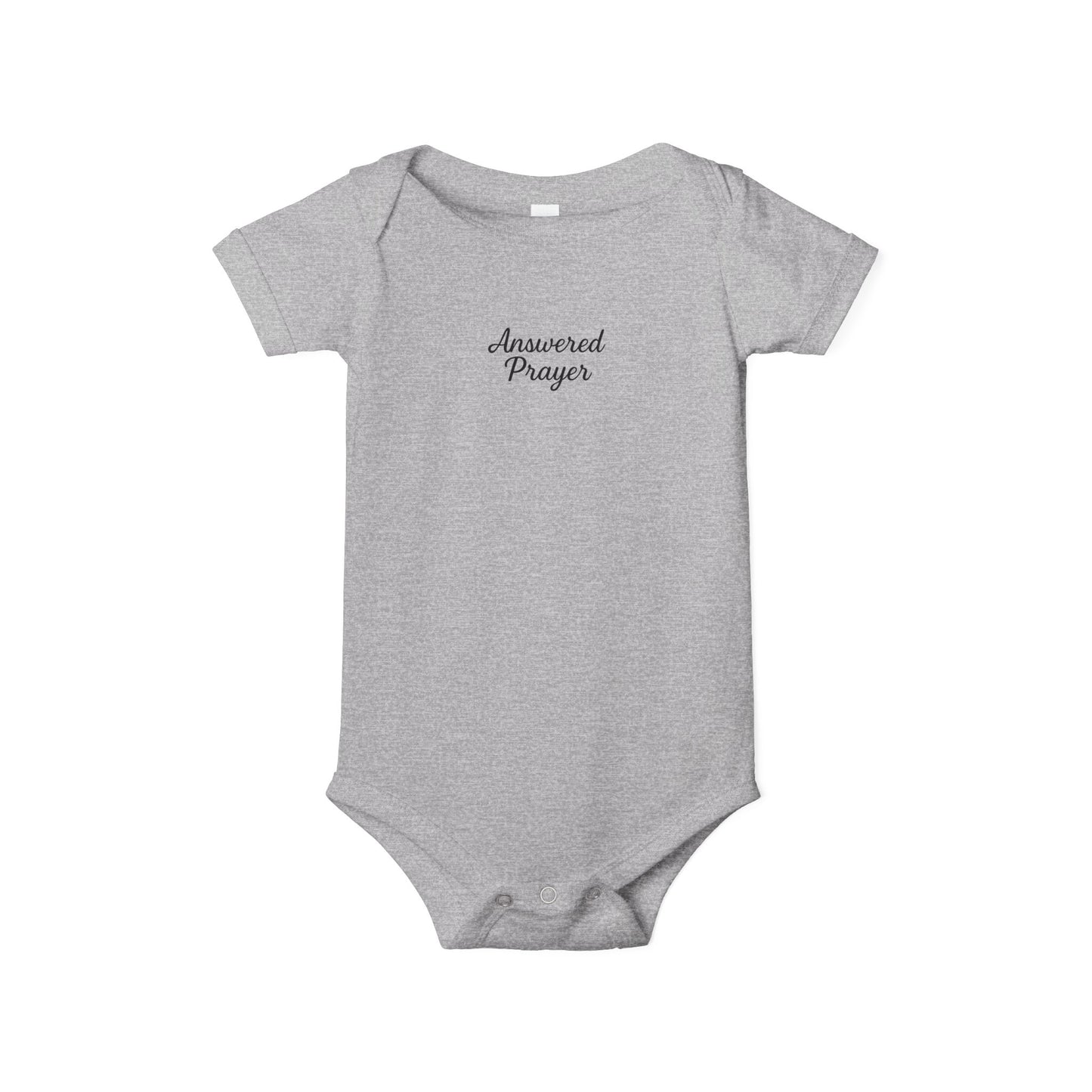 Answered Prayer Infant Jersey One Piece, Baby Bodysuit, Newborn Gift, Christian Baby Outfit, Baby Shower Gift, Toddler Clothing