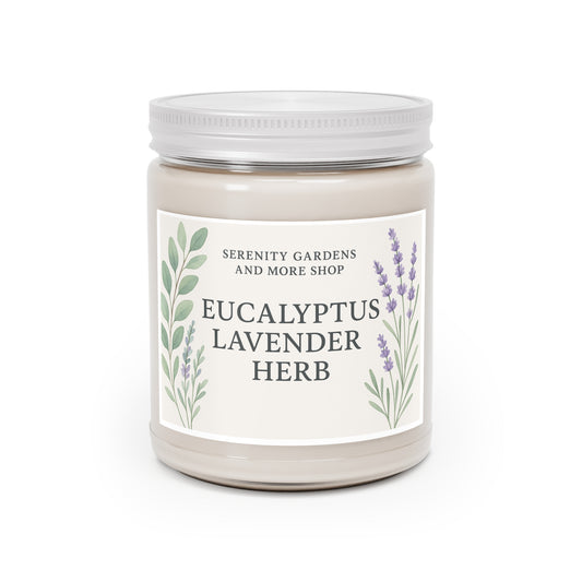 Scented Eucalyptus Lavender Candle, Aromatherapy Candles, Relaxation Gifts, Home Decor, Eco-friendly Soy Candle