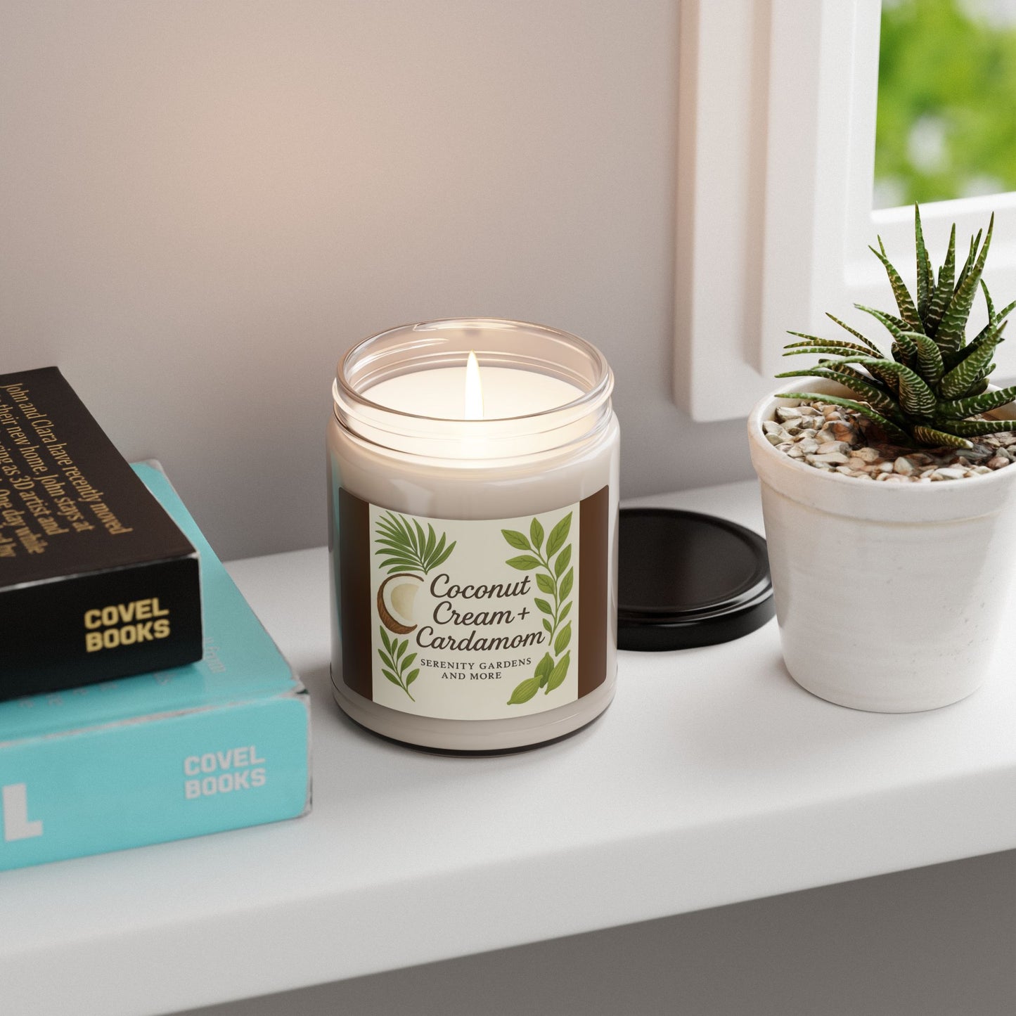 Coconut Cream + Cardamom Soy Candle | Relaxing Aromatherapy, Home Decor, Gift for Her, Eco-Friendly, Self-Care Treat