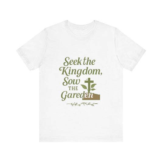 Garden Inspiration Tee, Christian T-Shirt, Inspirational Quote Shirt, Nature Lover Gift, Faith-Based Apparel
