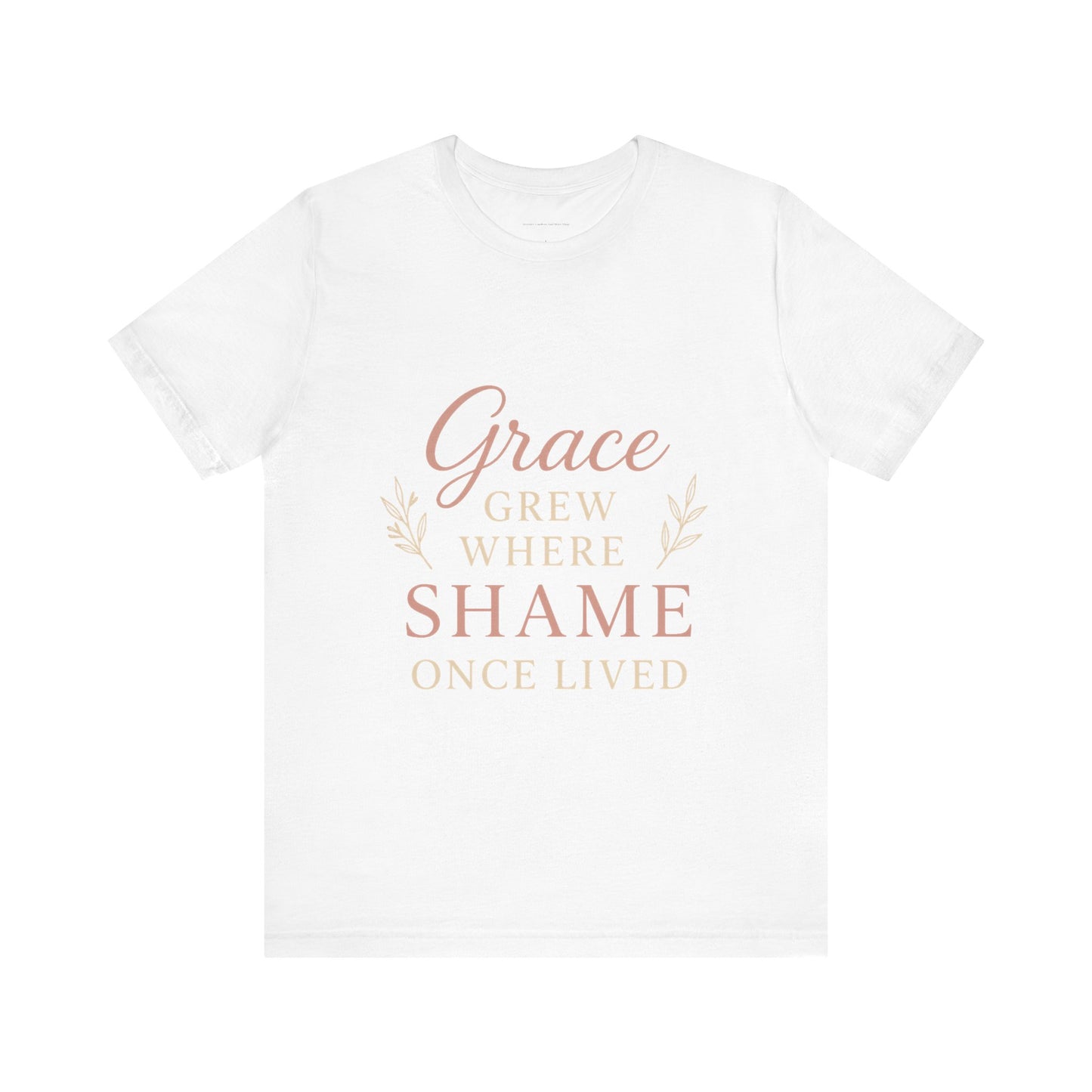 Inspirational Short Sleeve Tee, Grace T-Shirt, Motivational Apparel, Faith-Based Gift, Casual Wear, Uplifting Clothing