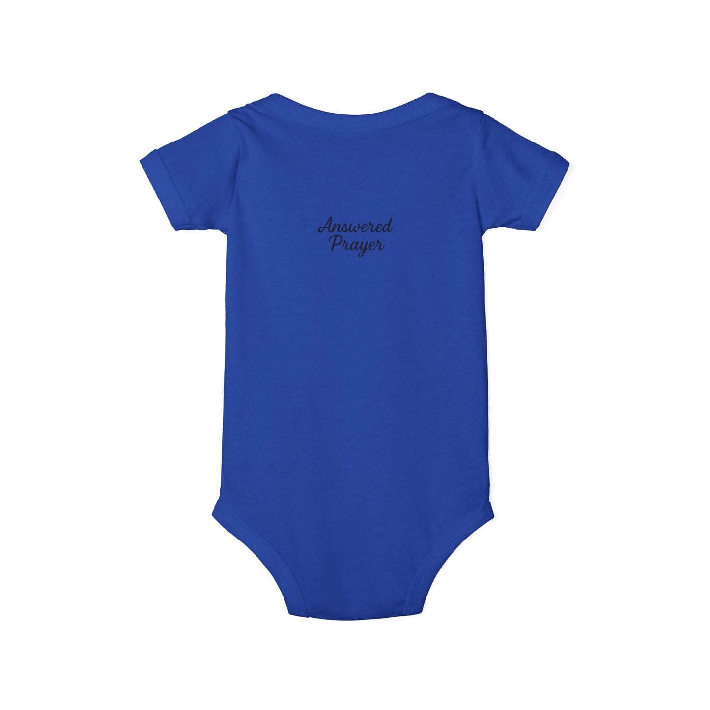 Answered Prayer Infant Jersey One Piece, Baby Bodysuit, Newborn Gift, Christian Baby Outfit, Baby Shower Gift, Toddler Clothing
